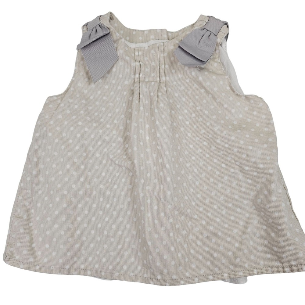 Janie & Jack Baby Girl 6-12‎ M Ruffled Dress Polka Dot Bows Summer Cute Formal
